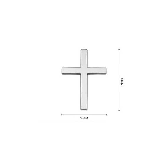 Ornament  metalic "CRUCE" Cromat 4.8cmx6.5cm Cod: JS-18 - 3- Roveli