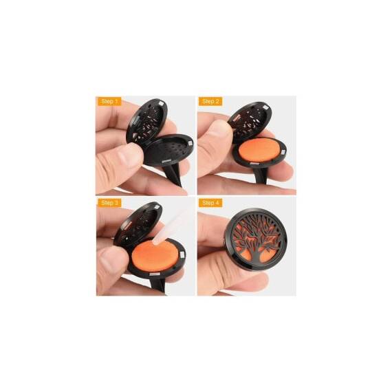 Difuzor auto aromaterapie cu  prindere clips in grila de ventilatie Cod:  FS-6159-B - 4- Roveli