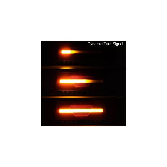 Set lampa LED  Stanga si Dreapta cu efect de neon si semnalizare intermitenta dinamica, cu 5 functii, 12-24V, 345mm X 130mm Cod: FS-2408 - 5- Roveli