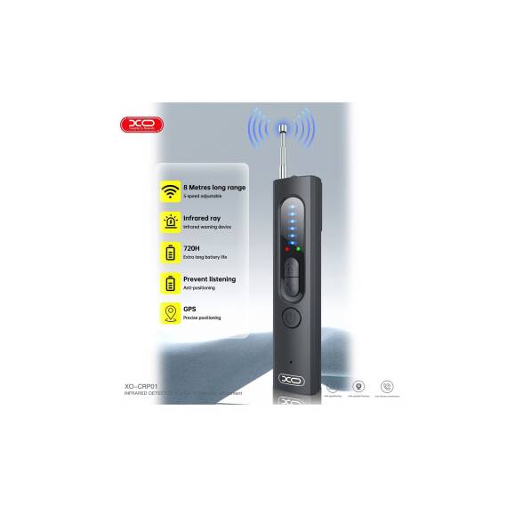 Detector IR pentru localizatoare GPS,  dispozitive GSM , microfoane ascunse Cod: XO-CRP01 - 5- Roveli