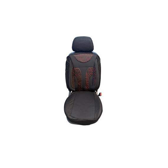 Huse scaun auto universale pentru fata  culoare Negru cu Rosu   1+1  Cod: HNG1+1B - - Roveli