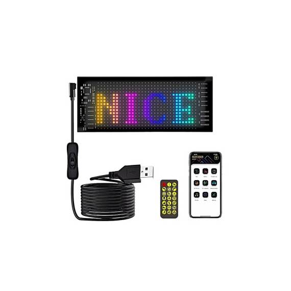 Modul panou flexibil publicitar,display RGB ,control aplicatie, USB 5V 10x35cm Cod: ZC-2064 - - Roveli