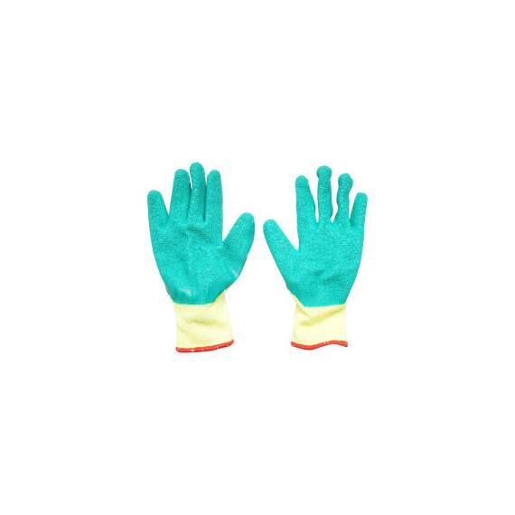 Manusi de lucru din bumbac latex galben-verde marimea 10 Breckner Germany Cod: BK90004 - 3- Roveli
