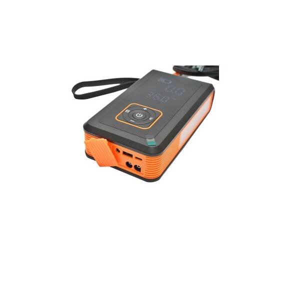 Robot pornire si compresor aer smart 80W 150 PSI, afisaj digital LED, baterie litiu 8000 mAh, baterie externa, lanterna LED, port USB/USB-C, accesorii incluse Cod: BK79824 - 3- Roveli