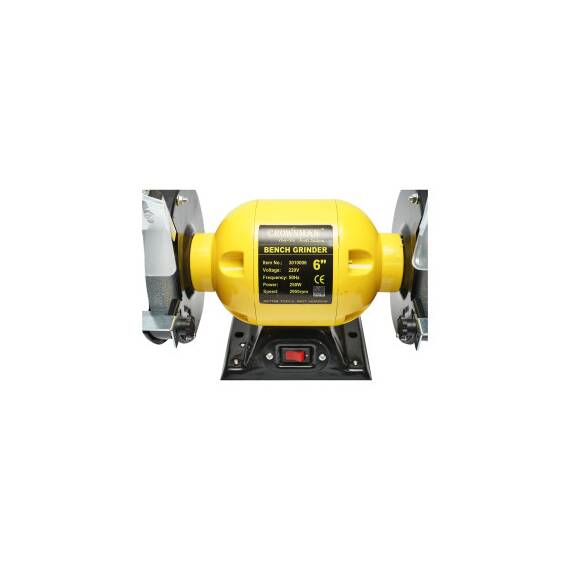 Polizor de banc 250W, 220V disc abraziv 150x16x12.7mm, viteza rotatie 2950rpm Crownman Cod: DISPT58 - 5- Roveli
