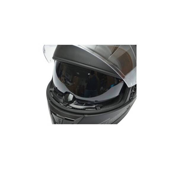 Casca moto integrala negru mat cu viziera transparenta si ochelari de soare, marimea L Arcane II Cod: DISTM82 - 7- Roveli
