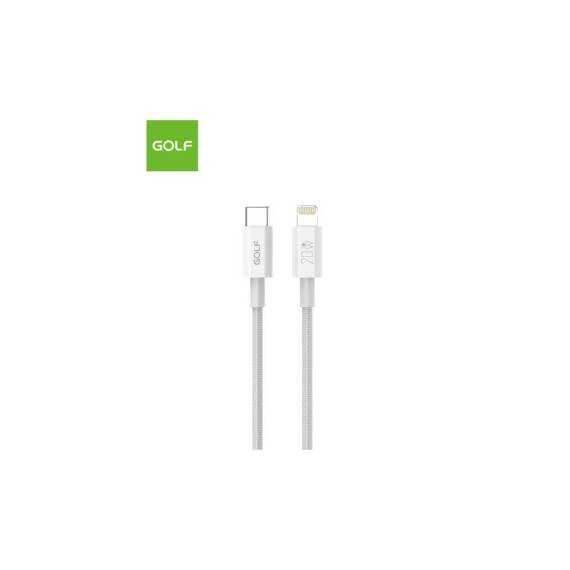 Cablu Iphone  Type C 1 metru 20W, 3A Fast Charging,  alb Cod: GC-119I - - Roveli