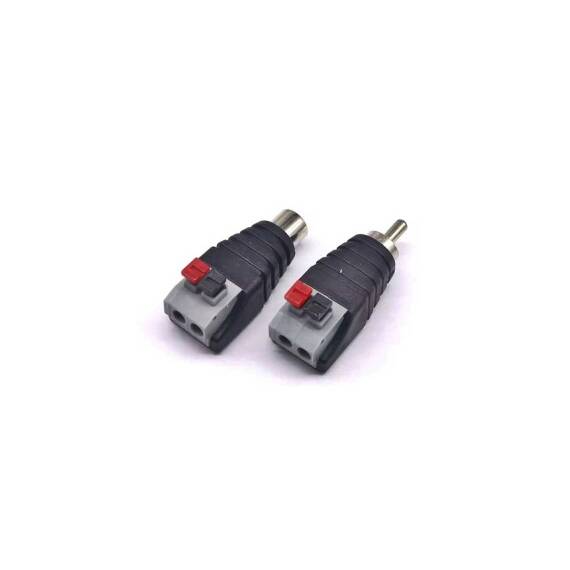 Mufa RCA  mama / tata  cu terminal push - - Roveli