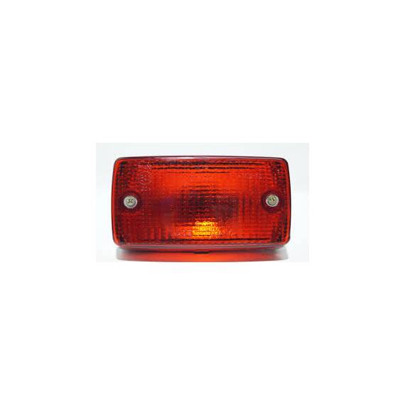 Lampa ceata FIAT 126 p, 09.1972-09.2000, EU, spate, partea stanga, suport la articulatie; Latime: 140 mm; Inaltime: 75 mm; 12/24V;tip bec P21W; rosu; fara ham de cabluri; (9900922E) - - Roveli