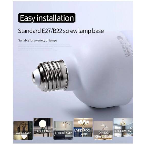 Bec cu LED de mare putere E27 : Putere - 30W - 3- Roveli