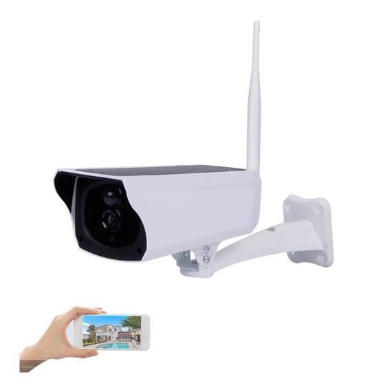 Camera de supraveghere IP cu incarcare solara WiFi, Culoare (tm): alb - 3- Roveli