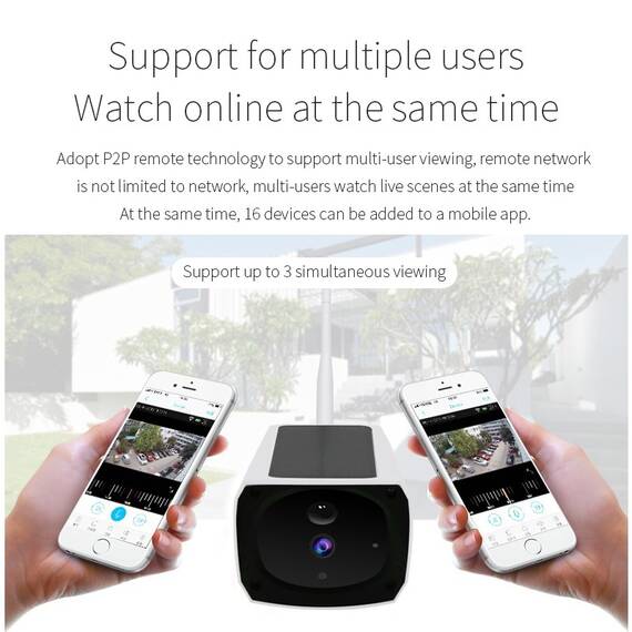 Camera de supraveghere IP cu incarcare solara WiFi, Culoare (tm): alb - 8- Roveli