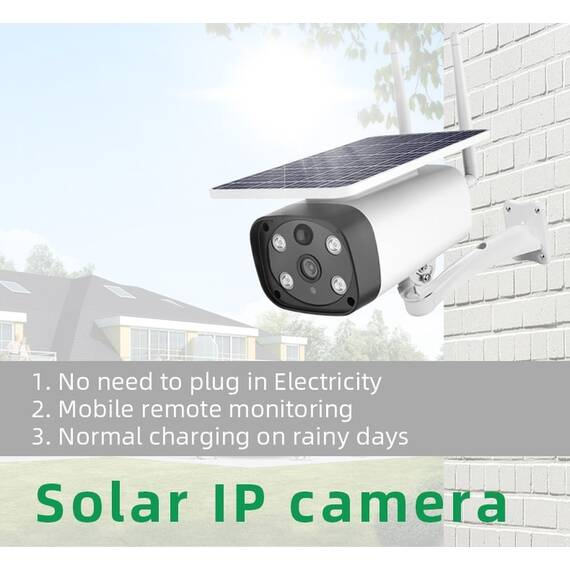 Camera de supraveghere IP cu incarcare solara WiFi, Culoare (tm): alb/negru - 4- Roveli