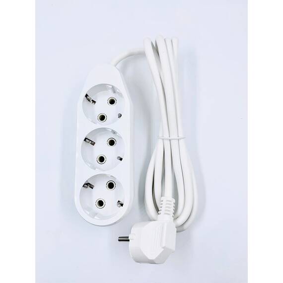 Prelungitor liniar cu 3 prize ceramice. : Marime - 2 m, Marime (tm): 2 m - 2- Roveli