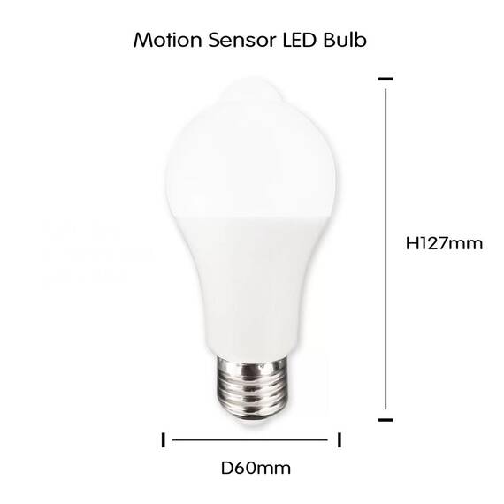 Bec cu senzor de miscare lumina rece 9W/12W : Putere - 12 W, Set - 1 bucata - 6- Roveli