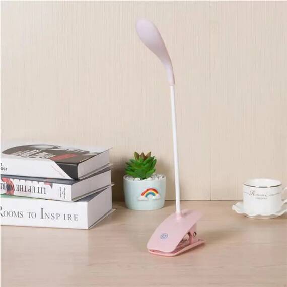 Lampa de birou flexibila cu clips, protectia ochilor si incarcare USB : Culoare - alb, Set - 1 bucata, Culoare (tm): roz, Set (tm): 2 buc - 7- Roveli