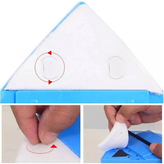 Instrument de curatare a geamurilor magnetic, Culoare (tm): alb/albastru - 6- Roveli