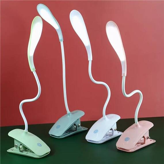 Lampa de birou flexibila cu clips, protectia ochilor si incarcare USB : Culoare - alb, Set - 1 bucata, Culoare (tm): bleu, Set (tm): 1 buc - 3- Roveli