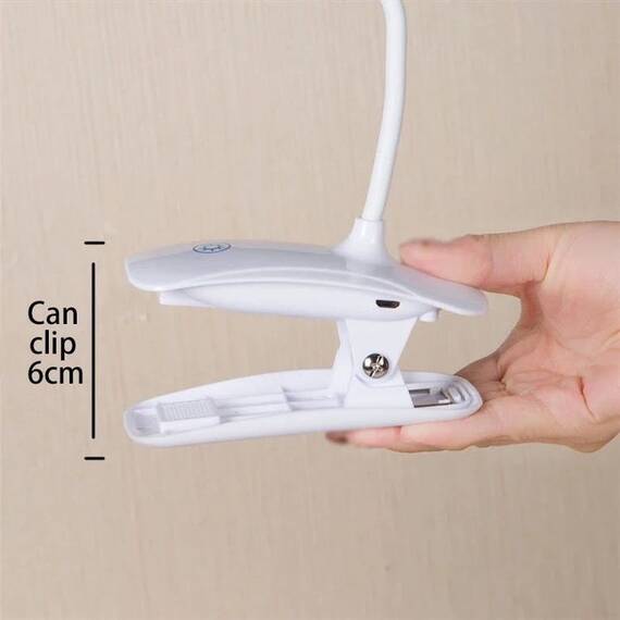 Lampa de birou flexibila cu clips, protectia ochilor si incarcare USB : Culoare - alb, Set - 1 bucata, Culoare (tm): alb, Set (tm): 2 buc - 4- Roveli