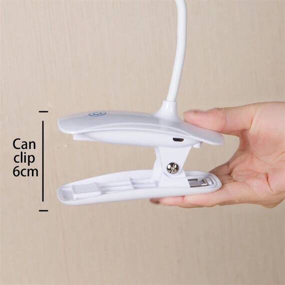 Lampa de birou flexibila cu clips, protectia ochilor si incarcare USB : Culoare - alb, Set - 1 bucata, Culoare (tm): bleu, Set (tm): 1 buc - 4- Roveli