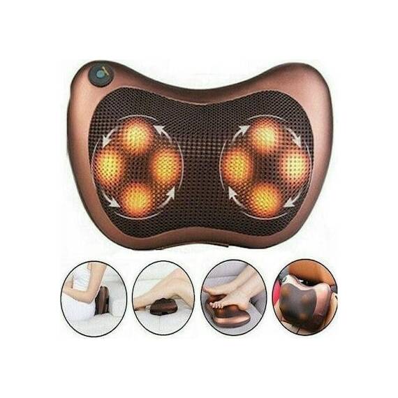 Aparat masaj electric cu masaj cervical sau lombar, incalzire infrarosu, Culoare (tm): maro - 3- Roveli