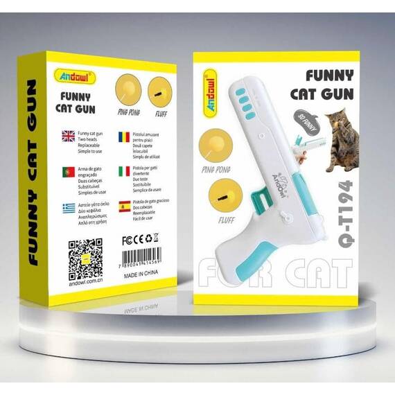 Jucarie interactiva pentru pisici multitrust, Culoare (tm): alb/albastru - 2- Roveli