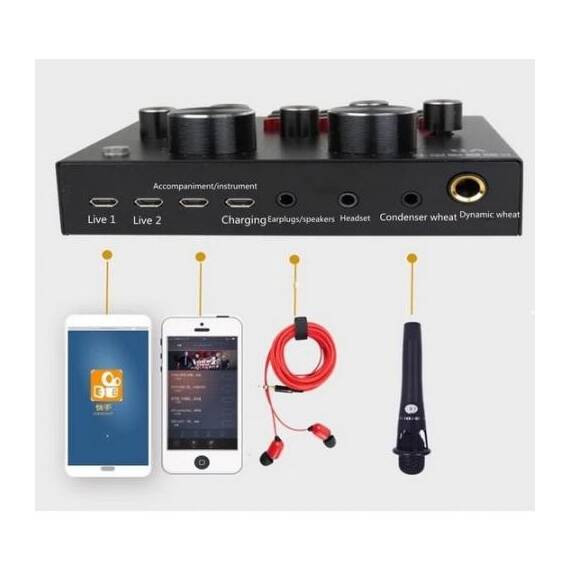 Placa de sunet multifunctionala Bluetooth, Culoare (tm): negru - 3- Roveli