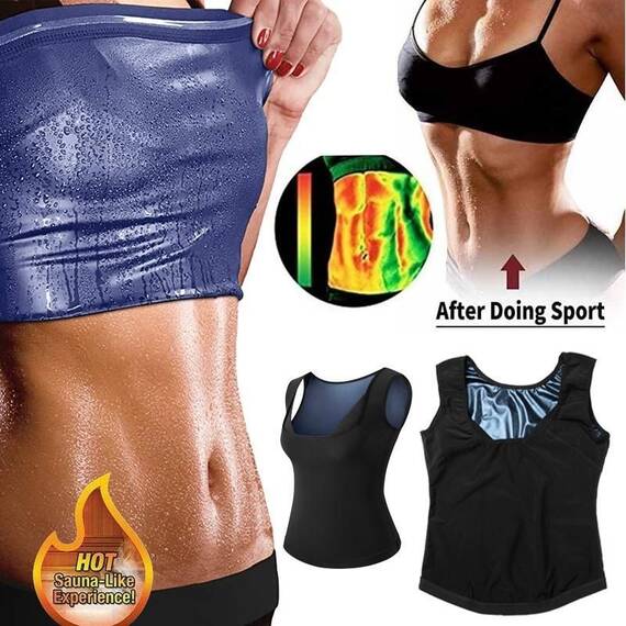 Maieu pentru slabire cu efect de sauna Sweat Shaper pentru femei : Marime - S/M, Marime (tm): S/M - 2- Roveli