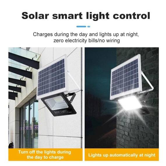 Proiector LED SMD, cu panou solar si telecomanda : Putere - 100 W - 4- Roveli