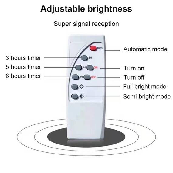 Proiector LED SMD, cu panou solar si telecomanda : Putere - 100 W - 7- Roveli
