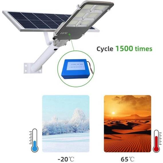 Lampa solara stradala LED cu telecomanda : Putere - 200 W - 3- Roveli