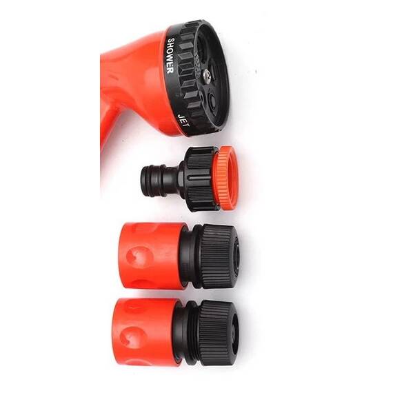 Pistol de pulverizare apa, reglabil in 6 stiluri, Culoare (tm): negru/rosu - 4- Roveli