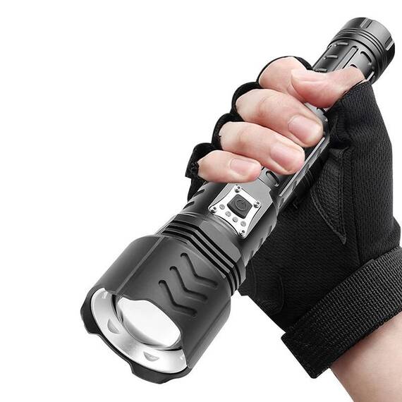 Lanterna LED Profesionala Incarcare USB, Zoom reglabil, P160, led XHP160 : Culoare - negru, Culoare (tm): negru - 3- Roveli