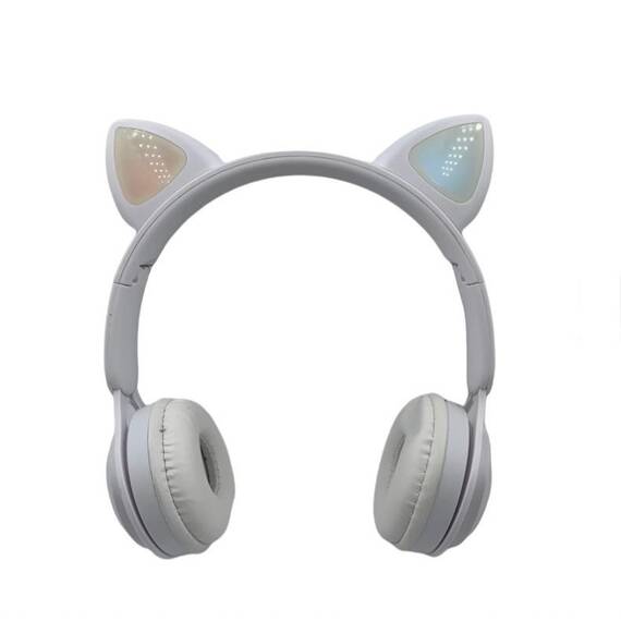 Casti Bluetooth 5.0 cu urechi de pisica pentru copii : Culoare - alb, Culoare (tm): alb - 3- Roveli