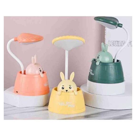 Veioza pentru copii cu iepuras : Culoare - verde, Culoare (tm): roz - 3- Roveli