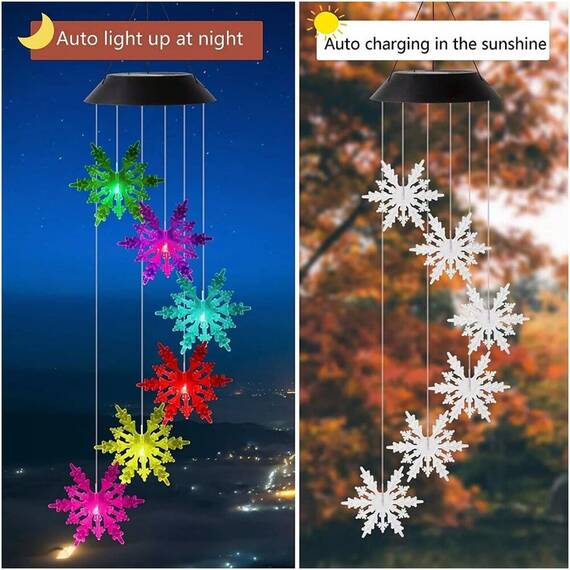 Clopotel de vant solar - fulgi de zapada, Set (tm): 1 buc - 2- Roveli