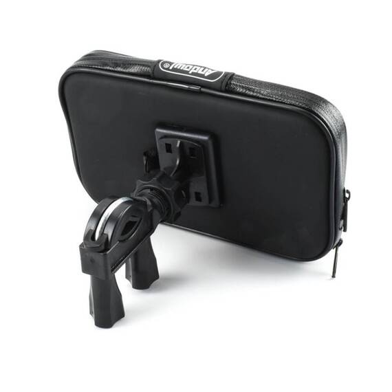 Suport husa telefon, pentru bicicleta, rezistent la apa, touchscreen, rotativ 360°, Culoare (tm): negru - 2- Roveli
