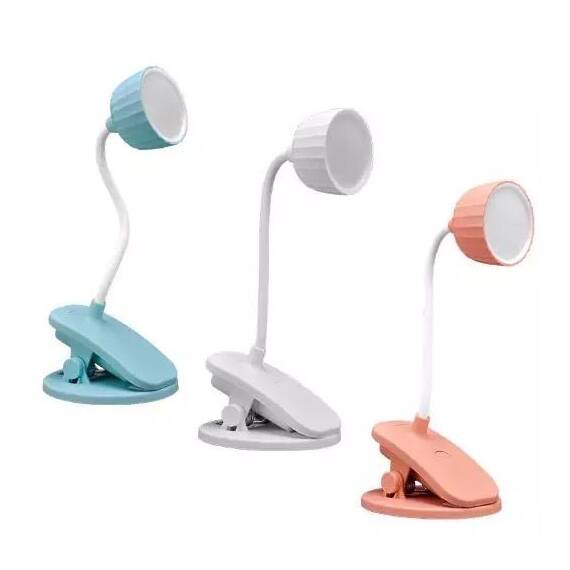 Lampa cu clips pentu citit : Culoare - albastru, Culoare (tm): alb - 2- Roveli