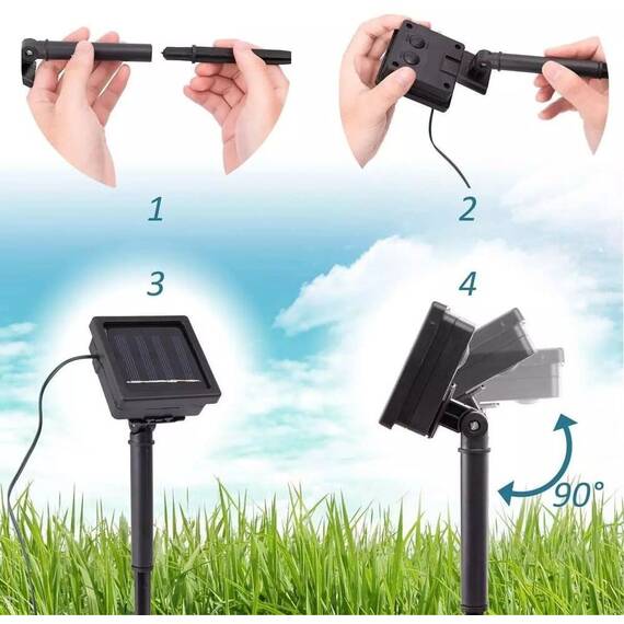 Ghirlanda solara cu bec in forma de floare lumina calda - Set 2 bucati - 6- Roveli