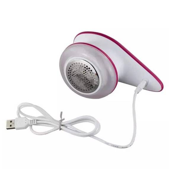 Aparat pentru indepartarea scamelor, electric, reincarcabil USB, Culoare (tm): alb/roz - 4- Roveli