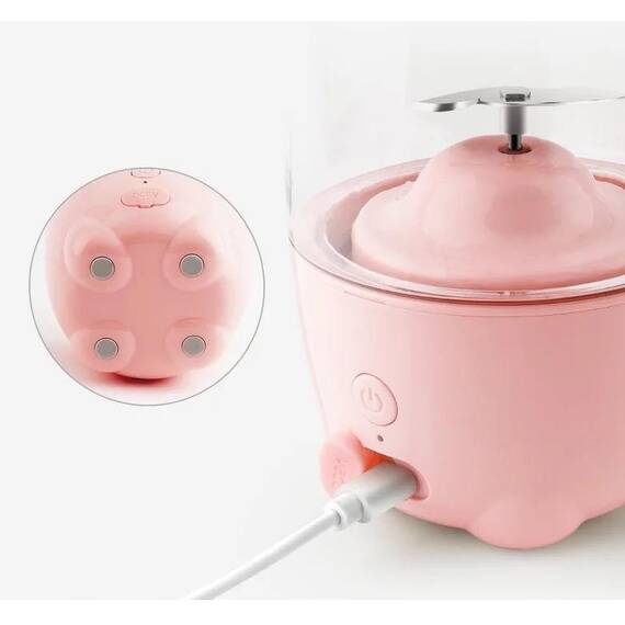 Blender electric portabil cu pahar : Culoare - alb, Culoare (tm): alb - 6- Roveli