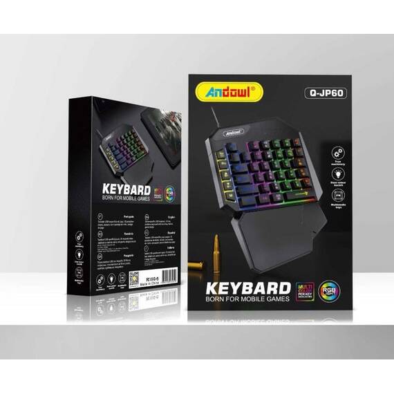Tastatura unica pentru jocuri, Culoare (tm): negru - 2- Roveli