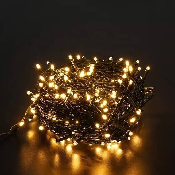 Instalatie luminoasa tip snur cu 100 LED-uri, pentru Craciun, lungime 8 m, lumina calda : Set - 2 bucati, Set (tm): 5 buc - 7- Roveli