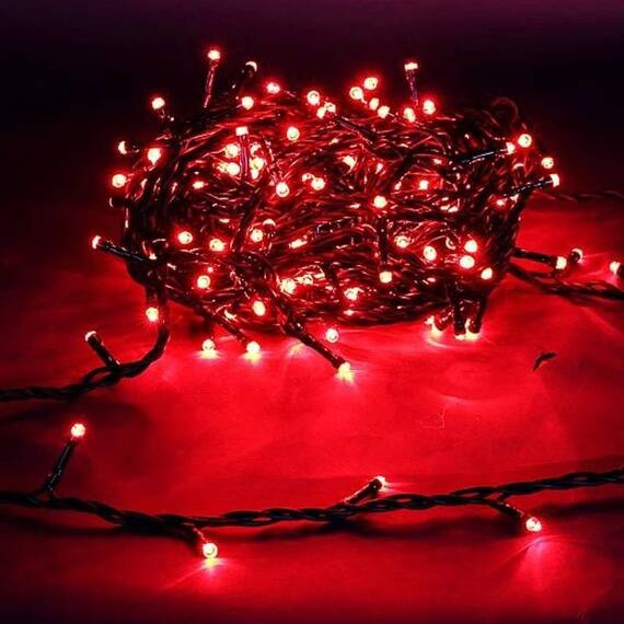Instalatie luminoasa tip snur cu 200 LED-uri, pentru Craciun, lungime 15m, lumina rosu : Set - 2 bucati, Set (tm): 1 buc - 3- Roveli