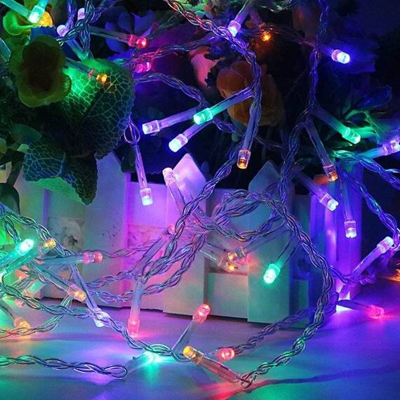 Instalatie pentru Craciun perdea luminoasa 4m, 196 led-uri : Set - 1 bucata, Tip lumina - Calda, Tip lumina (tm): RGB-multicolor, Set (tm): 5 buc - 3- Roveli