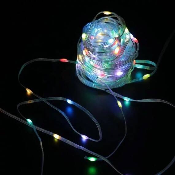 Instalatie pentru Craciun, banda luminoasa, 10M, 100 led-uri, lumina multicolor : Set - 2 bucati, Set (tm): 2 buc - 5- Roveli