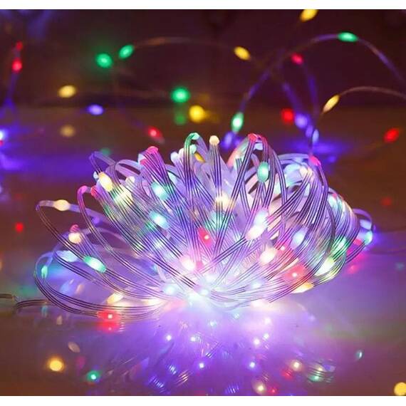 Instalatie pentru Craciun, banda luminoasa, 10M, 100 led-uri, lumina multicolor : Set - 2 bucati, Set (tm): 5 buc - 7- Roveli