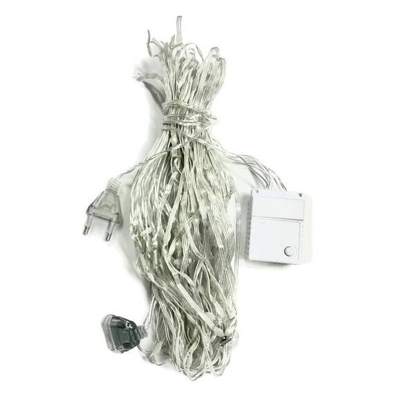 Instalatie pentru Craciun perdea luminoasa 3m/2m, 240 led-uri lumina calda : Set - 1 bucata, Set (tm): 1 buc - 2- Roveli