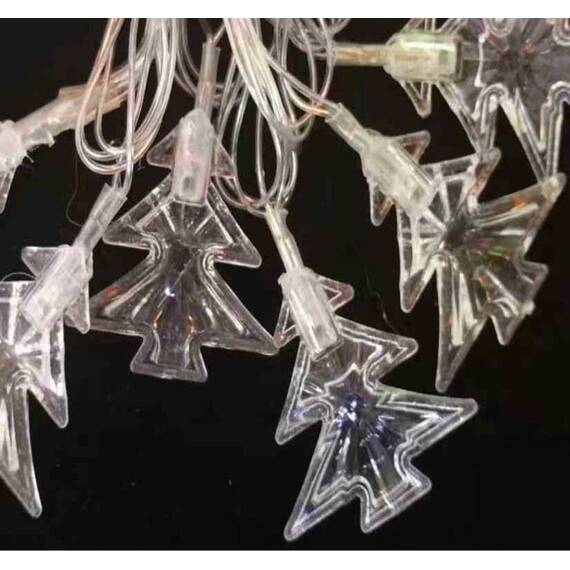 Instalatie pentru Craciun, Braduti, 2m, 10 led-uri, cu baterii : Set - 5 bucati, Tip lumina - Calda, Tip lumina (tm): Calda, Set (tm): 5 buc - 5- Roveli