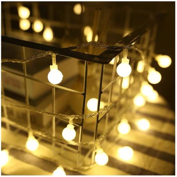 Instalatie pentru craciun, liniara, 4m, 20 becuri transparente, lumina alba calda : Set - 2 bucati, Set (tm): 1 buc - 5- Roveli